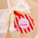Peppermint Stripes Round Picture Frame