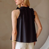 Ruffle Poplin Top