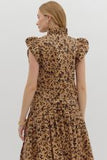 Ruffle Sleeve Leopard Top