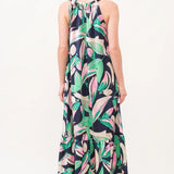 Botanical Printed Halter neck Dress