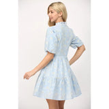 Delicate Broderie Puff Sleeve Dress