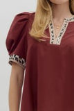 Pleated V-Neck Top