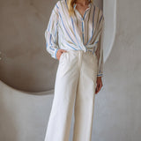 Breezy Striped Surplus Top