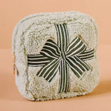Square Teddy Pouch Holiday Bow