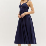 Twist Front Midi Dress