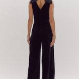 Velvet Bow Jumpsuit