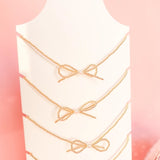 Gold Bow Necklace