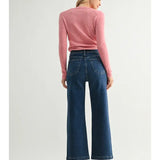 Patch Pocket Wide Leg Jean