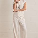 Cream Scarf Tie Top