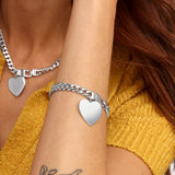 Julian XL Heart Cuban Chain Bracelet