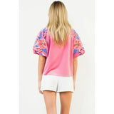 Embroidered Velvet Top