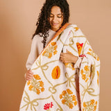 Patchwork Pumpkins Cozy Luxe Blanket
