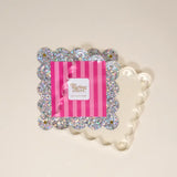 Square Scalloped Acrylic Frame - Silver Glitter