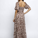 Floral and Lurex Maxi Dress