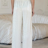Pleated Metallic Pants