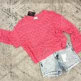 Pink Crochet Cover Up