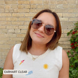 DAX Earhart Clear Sunglasses