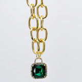 Emerald Chunk Necklace