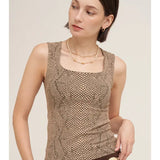 Snake Skin Square Neck Tank