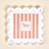 Square Scalloped Acrylic Frame - White