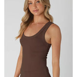 Coffee Bean Reversible Ribbed Tank