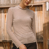 Crystal Mock Neck Top