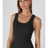 Black Reversible Lace Textured Tank
