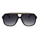 DAX Astrid Oversized Aviator Sunglasses Black