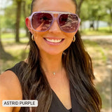 DAX Astrid Oversized Aviator Sunglasses Purple