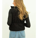 Reversible Black & Floral Puffer