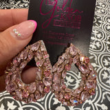 Pink Gem Earrings