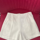 White Ponte Shorts