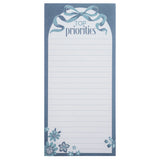 Blue Bow Long Magnetic Notepad