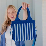Blue Stripe Mini Tote
