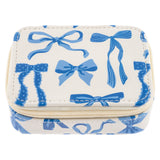 Blue Bow Travel Pill Case