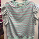 Light Blue Striped Blouse