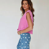Polka Dot Denim Pant