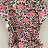 Floral Bow Tie Blouse