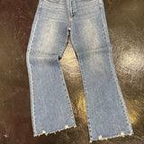 JB High Rise Crop Distress Hem