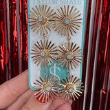 Triple Starburst Earring