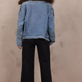 Fur & Denim Combo Jacket