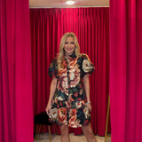 Black Floral Garden Dress