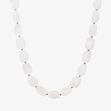 White Acrylic Beaded Necklace