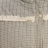 Gingham Lace Puffer jacket