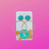 Glass Hoop Earring