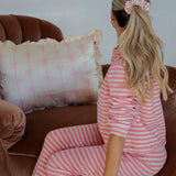 Pink Bows Satin Scrunchie/Pillowcase Set