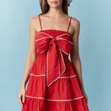 Ric Rack Bow Mini Dress