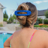 Blue Polka Oversized Lay Down Claw