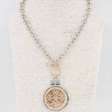 Silver Coin Charm Necklace