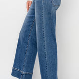 High Rise Crop Wide Jean